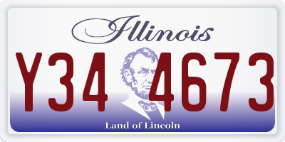 IL license plate Y344673