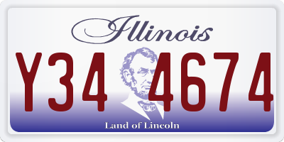 IL license plate Y344674