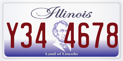 IL license plate Y344678