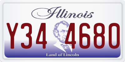 IL license plate Y344680