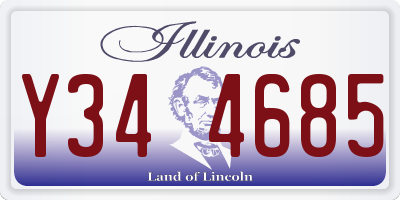 IL license plate Y344685