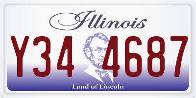 IL license plate Y344687