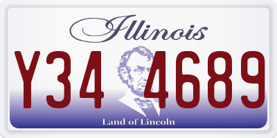 IL license plate Y344689