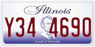 IL license plate Y344690