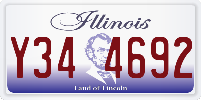 IL license plate Y344692