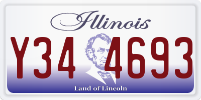 IL license plate Y344693