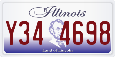 IL license plate Y344698