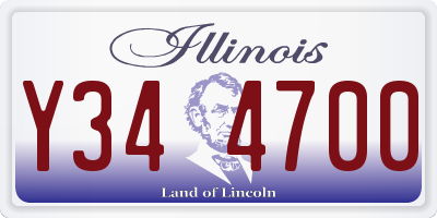 IL license plate Y344700