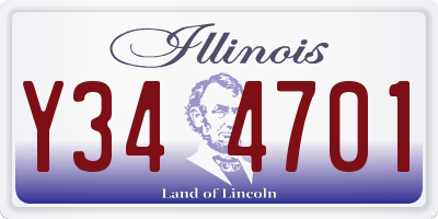IL license plate Y344701