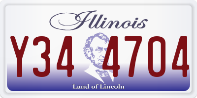 IL license plate Y344704