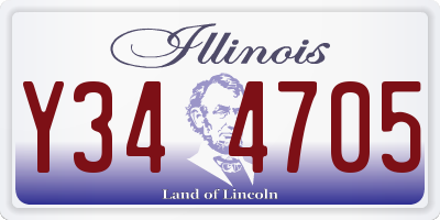 IL license plate Y344705