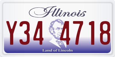 IL license plate Y344718