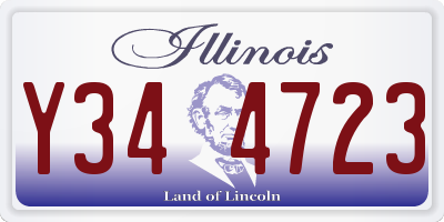 IL license plate Y344723