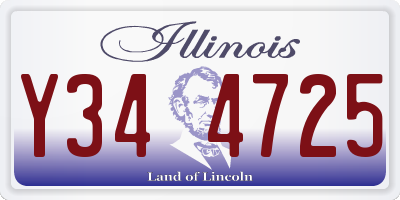 IL license plate Y344725