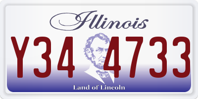 IL license plate Y344733