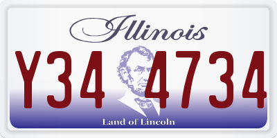 IL license plate Y344734