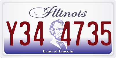 IL license plate Y344735