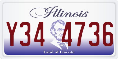 IL license plate Y344736