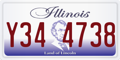 IL license plate Y344738