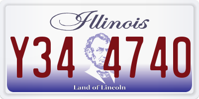 IL license plate Y344740