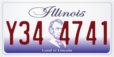 IL license plate Y344741