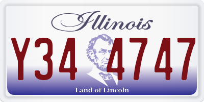 IL license plate Y344747