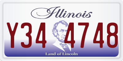 IL license plate Y344748