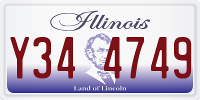 IL license plate Y344749