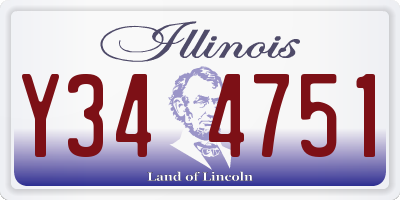 IL license plate Y344751