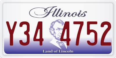 IL license plate Y344752