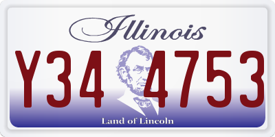 IL license plate Y344753