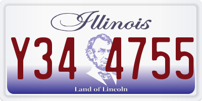 IL license plate Y344755