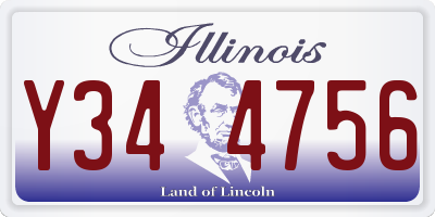IL license plate Y344756