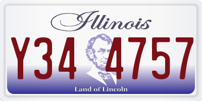 IL license plate Y344757
