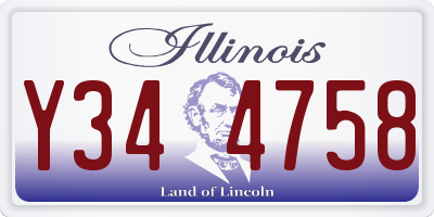 IL license plate Y344758
