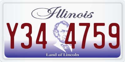 IL license plate Y344759