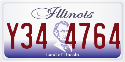 IL license plate Y344764