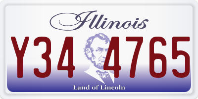 IL license plate Y344765