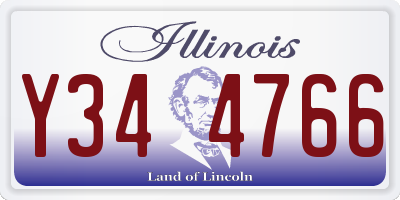 IL license plate Y344766