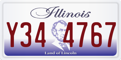 IL license plate Y344767