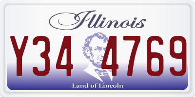 IL license plate Y344769