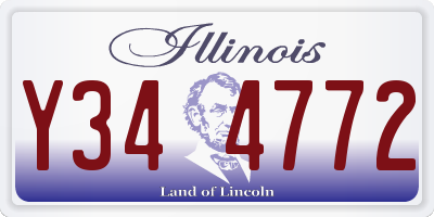 IL license plate Y344772