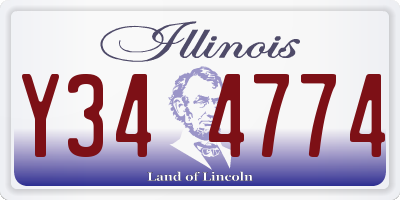 IL license plate Y344774