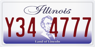 IL license plate Y344777