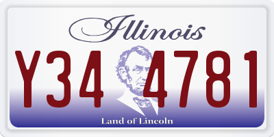 IL license plate Y344781