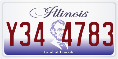 IL license plate Y344783