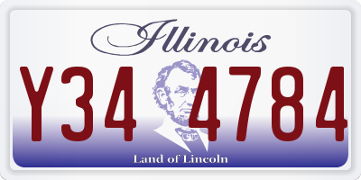 IL license plate Y344784