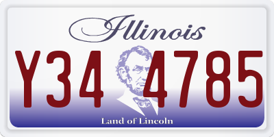 IL license plate Y344785