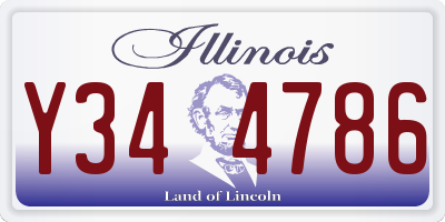 IL license plate Y344786