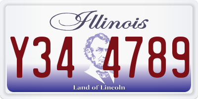 IL license plate Y344789